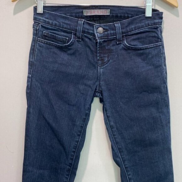 J Brand Jeans BRU 7 Low waisted dark blue Jeans Size 24 - Picture 10 of 14